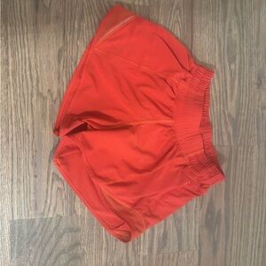lululemon athletica Red/Orange 4” Size 2 Athletic Shorts